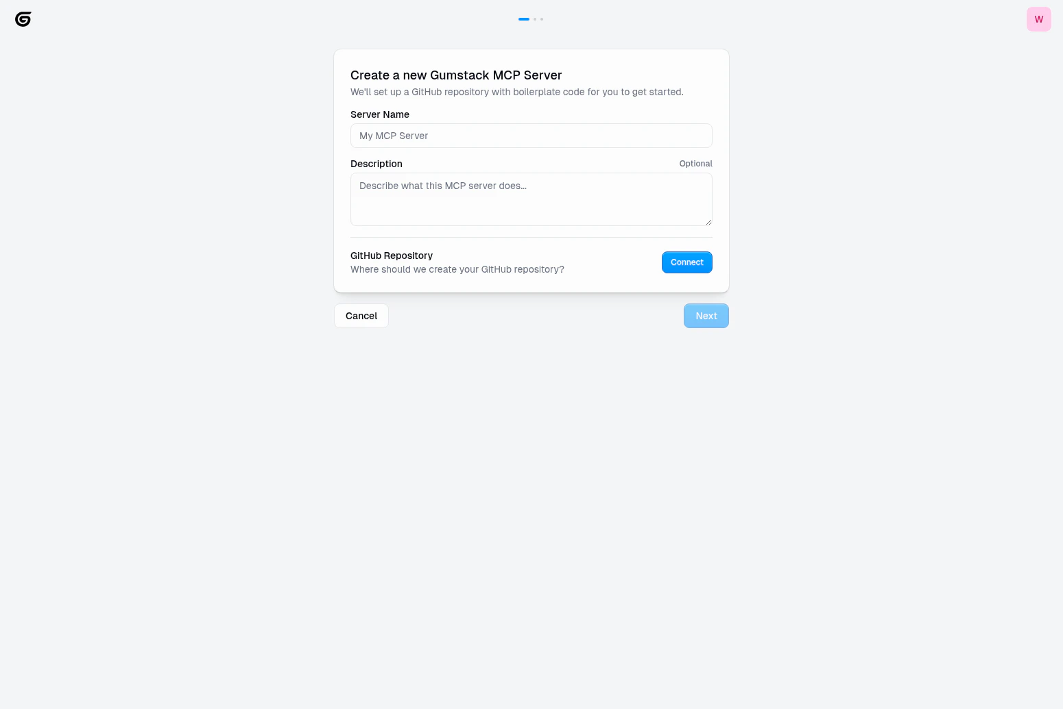Create server basic info