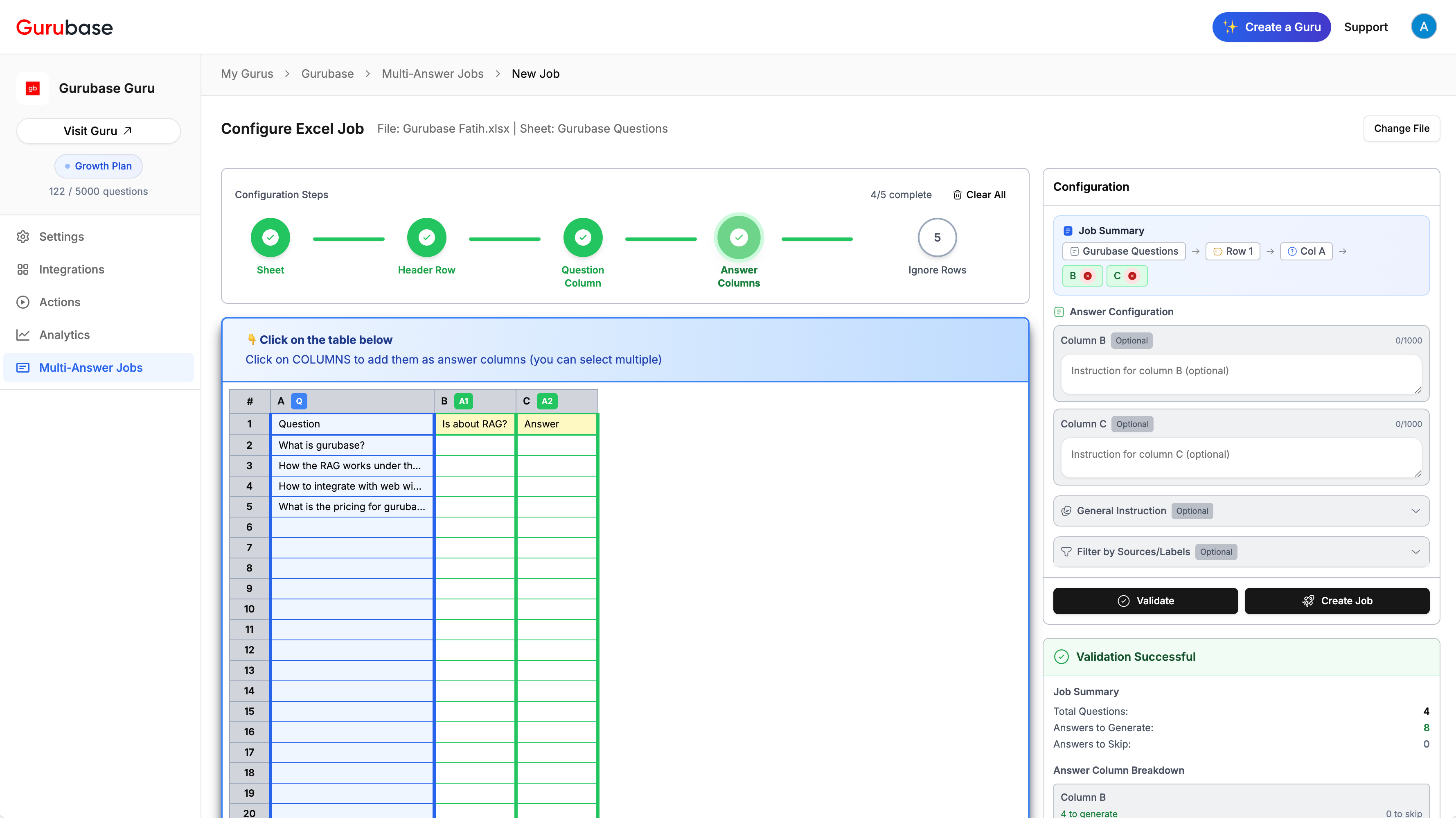 Ignore Rows Configuration