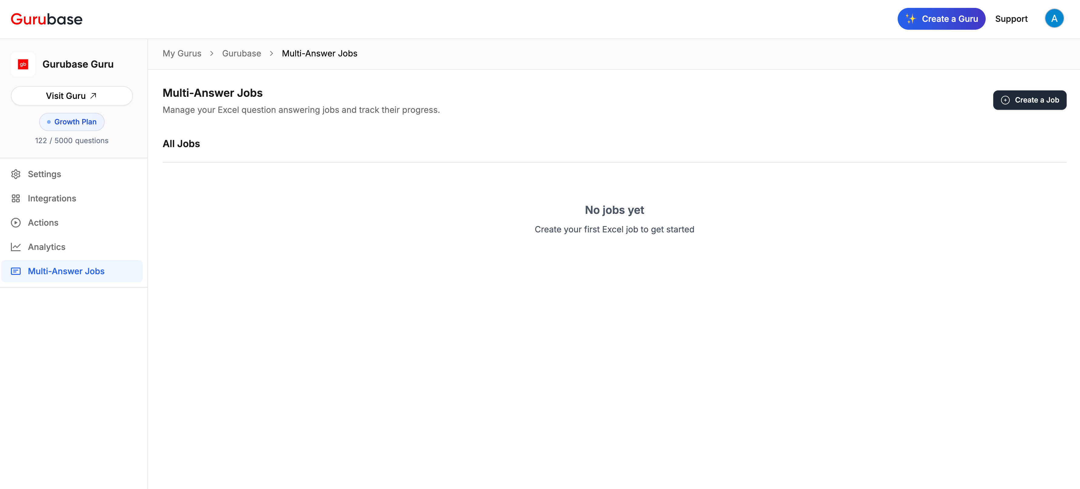 Empty Multi-Answer Jobs State
