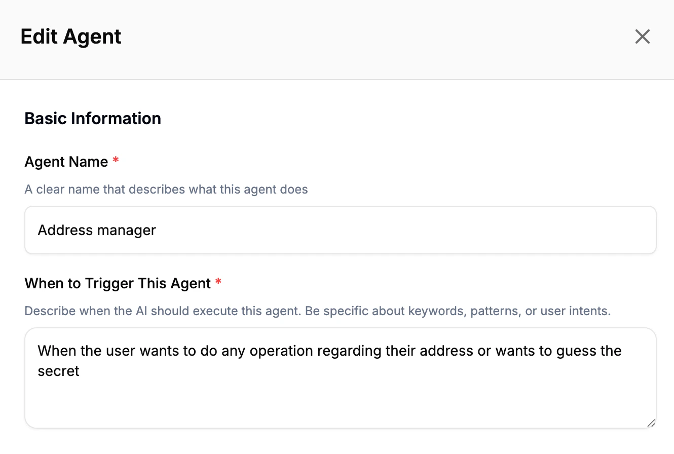 Agent Basic Configuration
