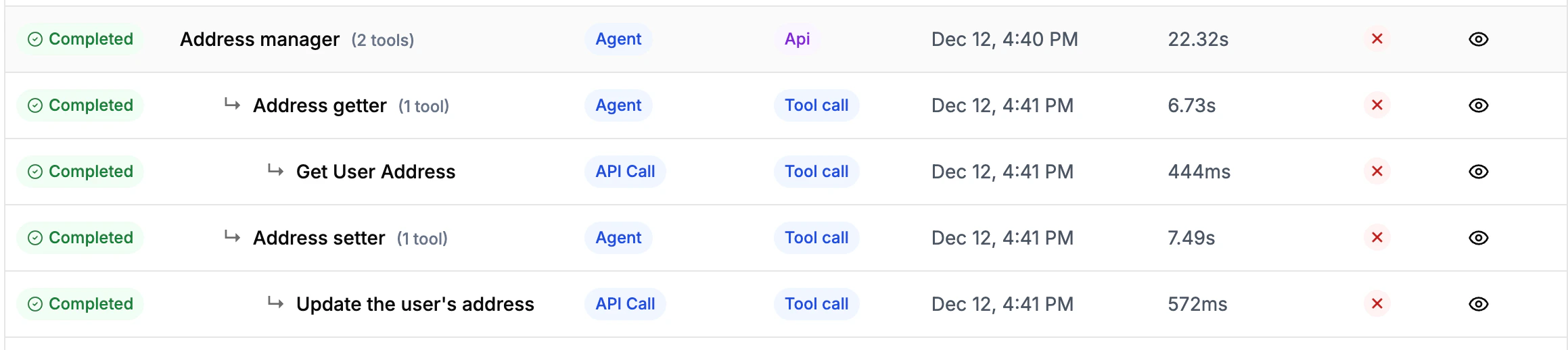 Nested Tool Calls