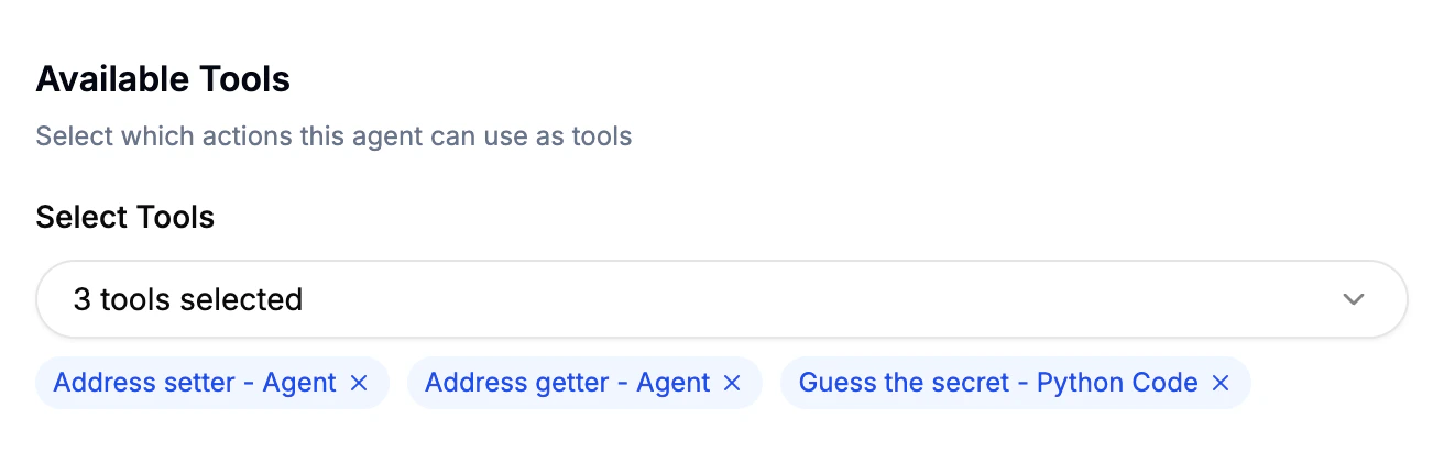 Selected Tools