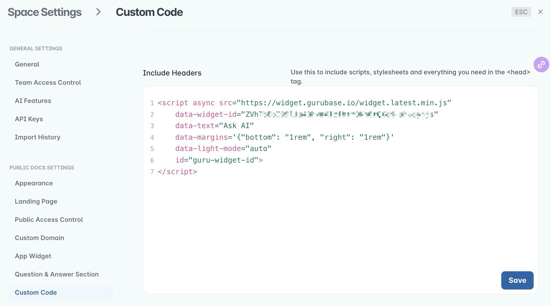 Archbee Custom Code Integration