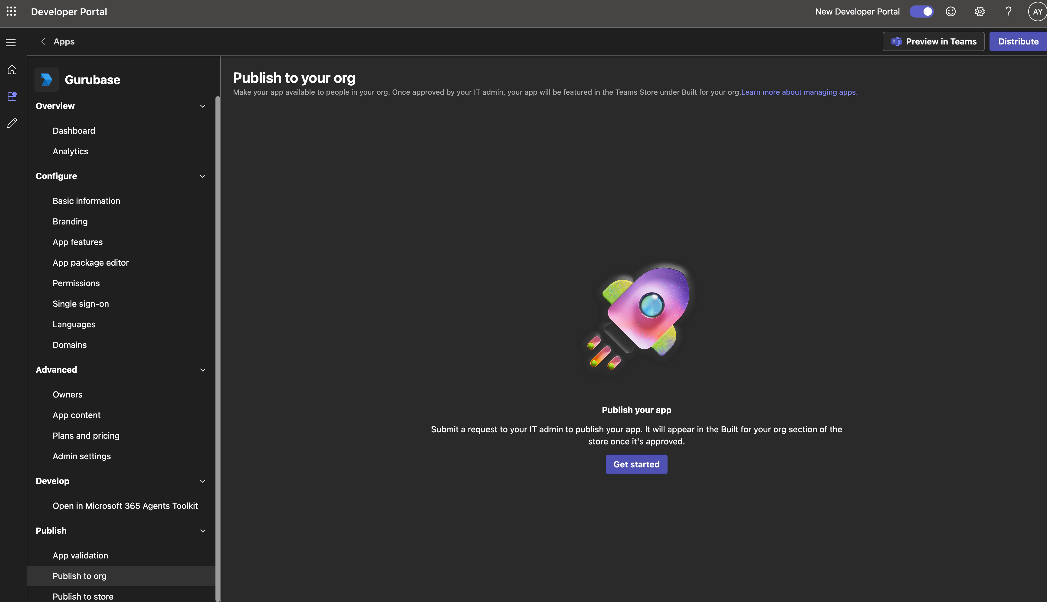 Publish to org
