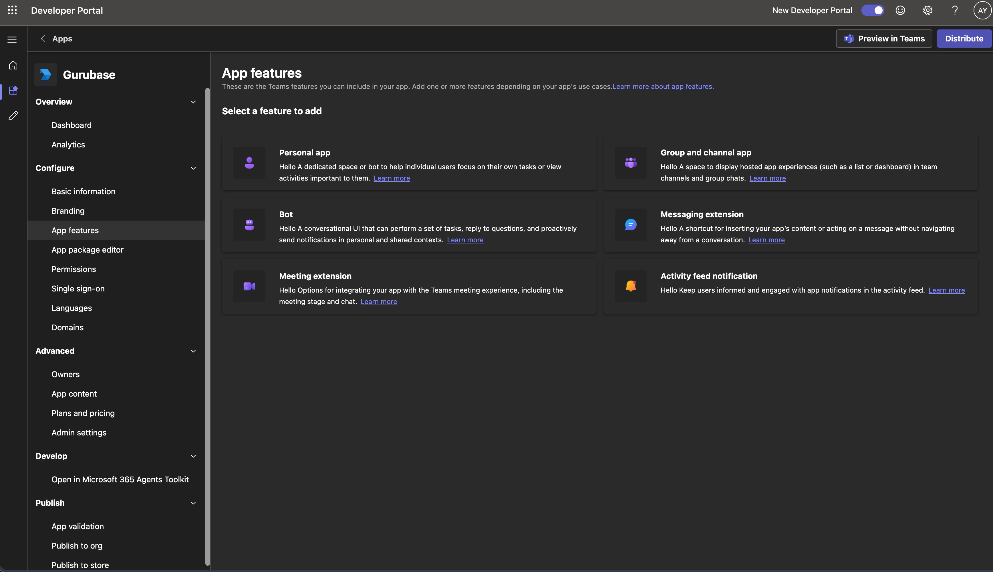 App features picker