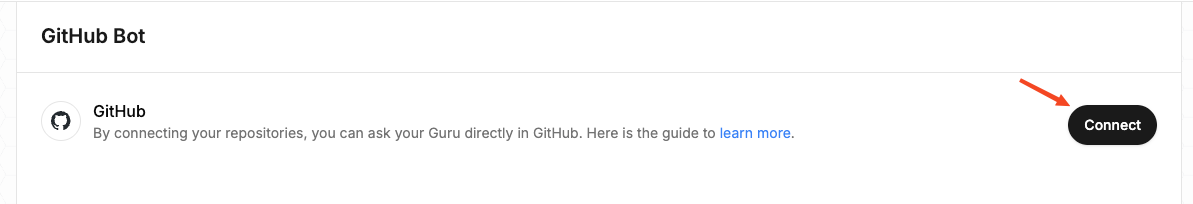 Gurubase github integration page