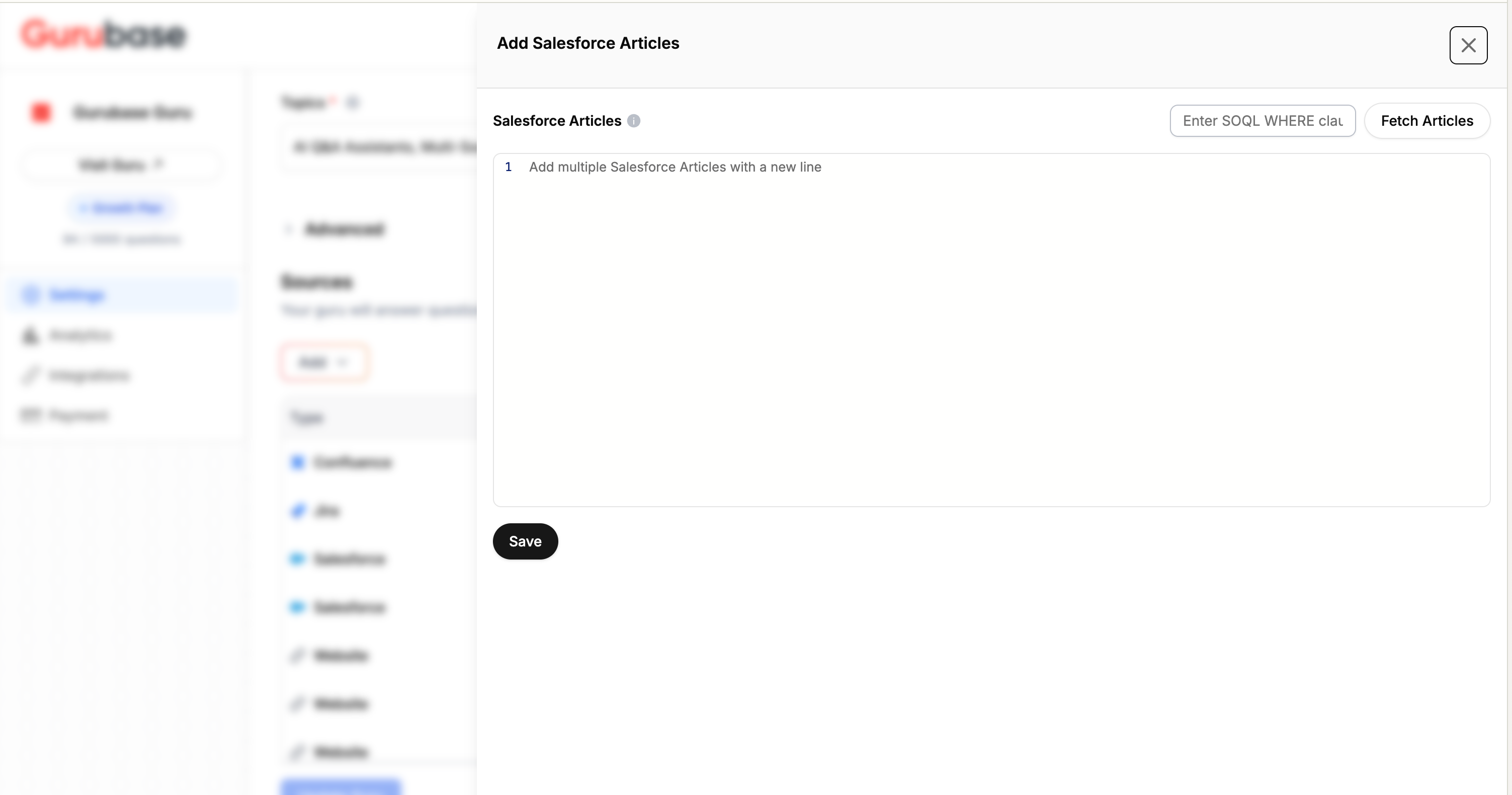 Add Individual Salesforce Articles