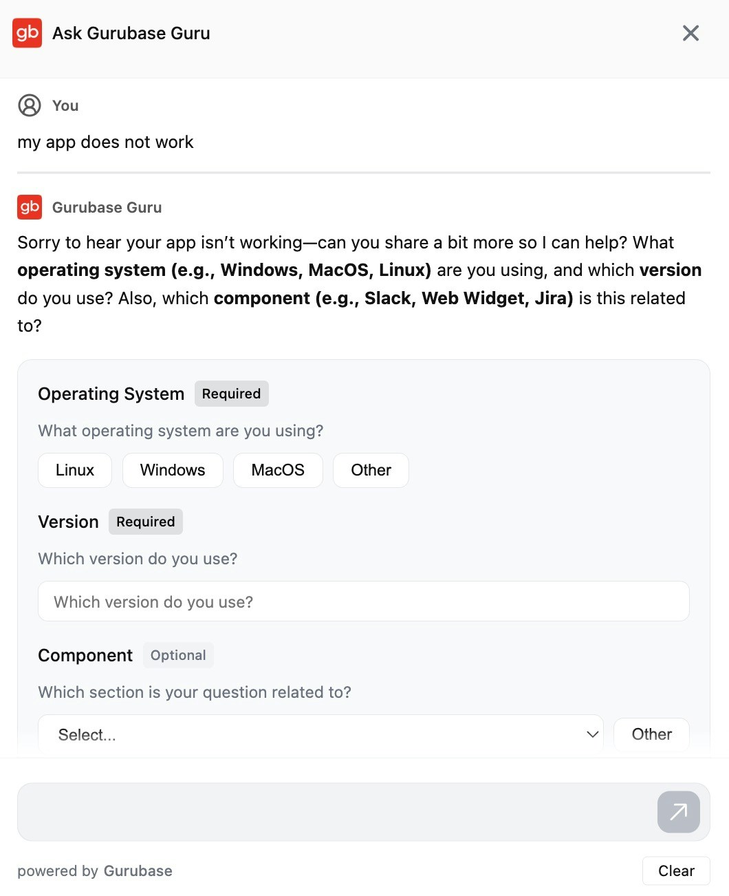Widget Triage Buttons