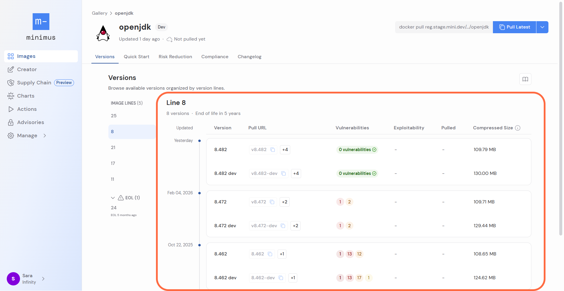 Image Line Internal Display