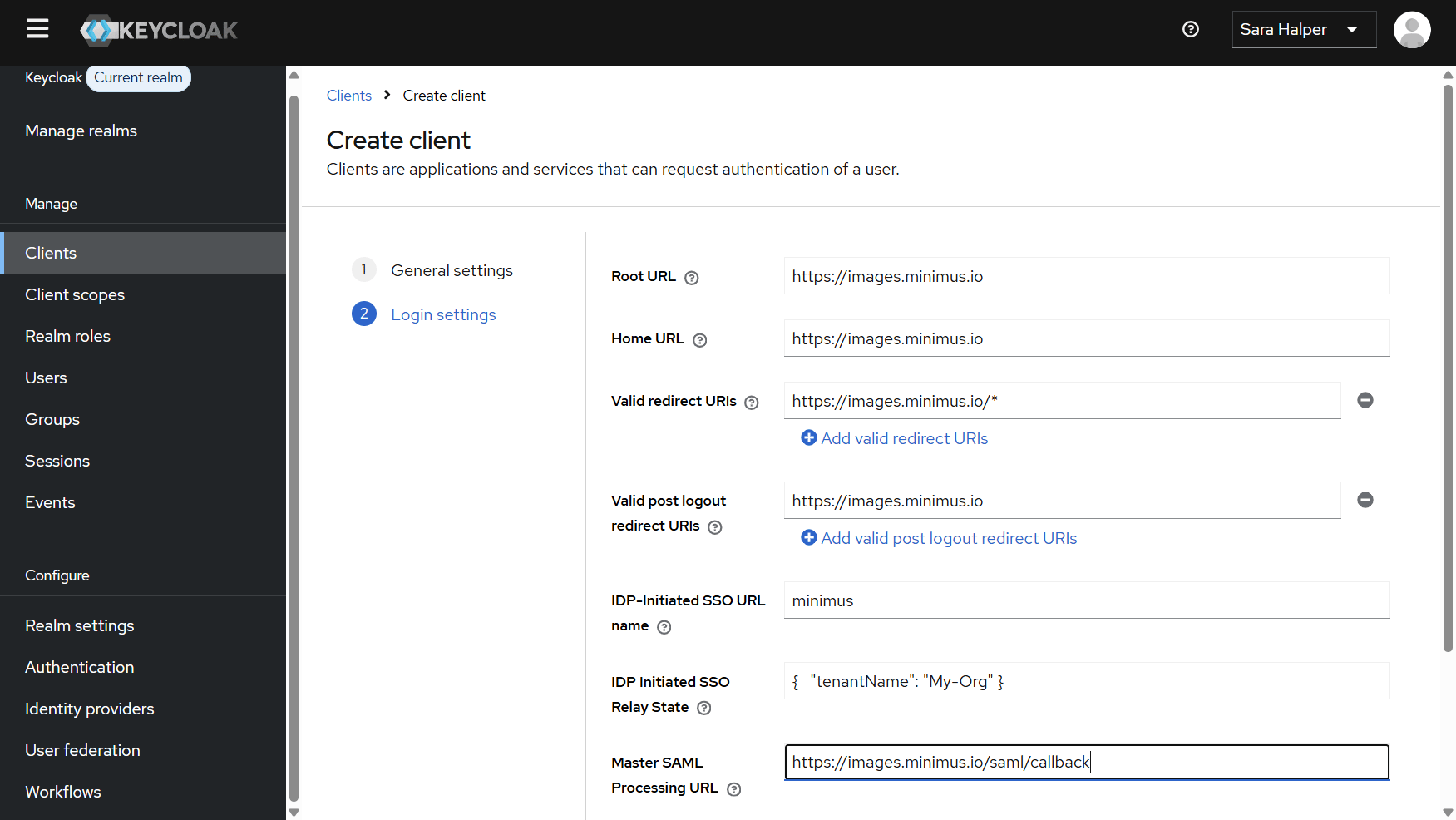 Keycloak Configure Client