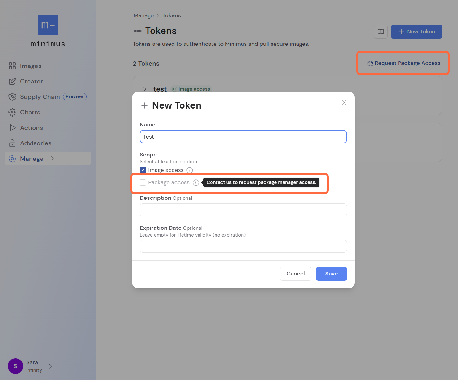 Request Package Access