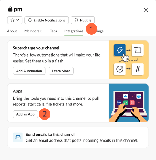 Slack Private Channel Add App