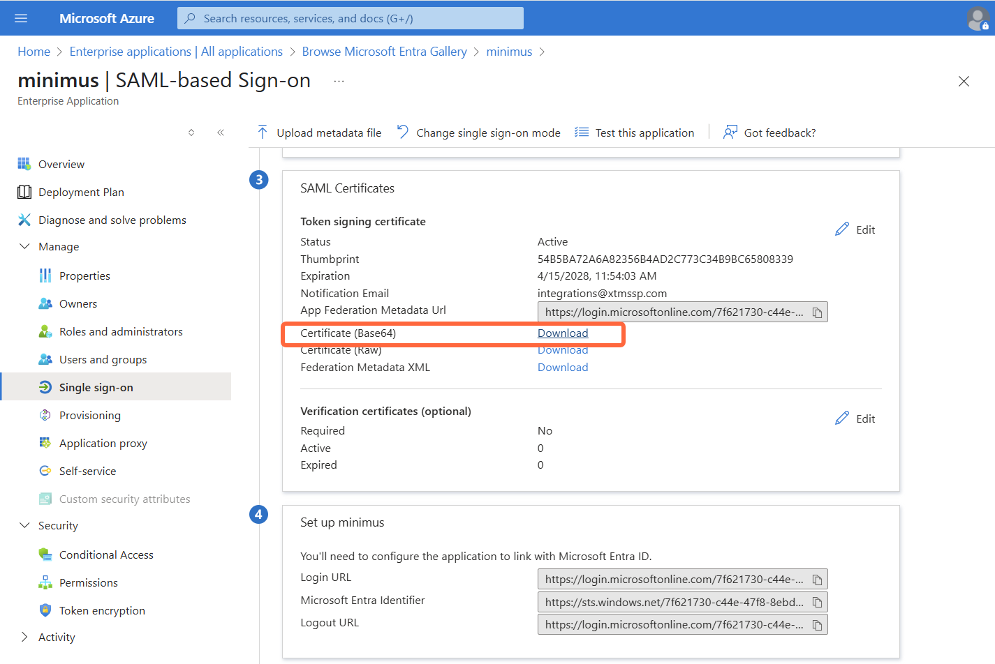Azure Download Certificate