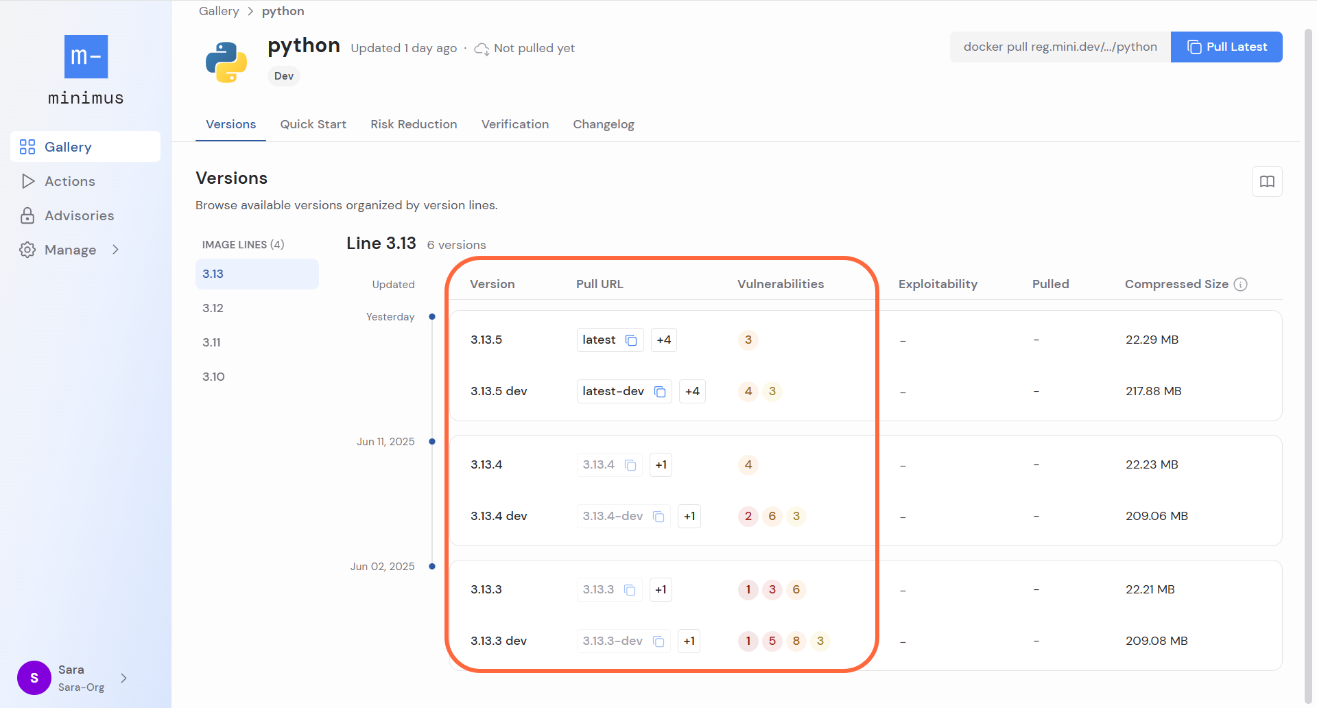 Compare Vulnerabilities
