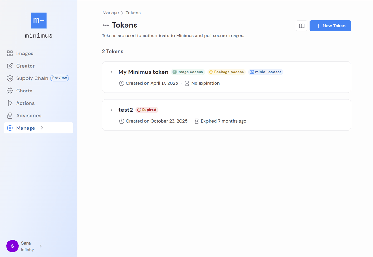 Token Scope Badges