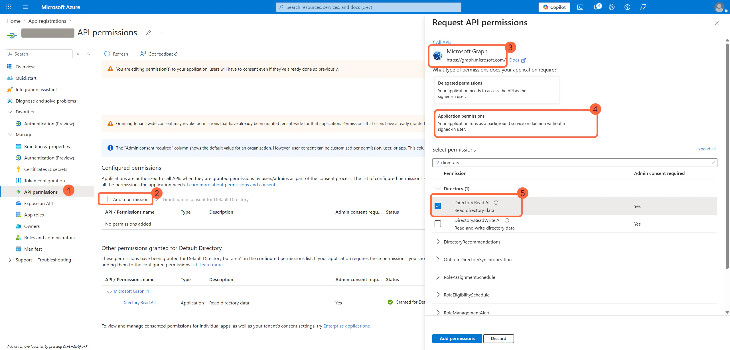 Azure API Permissions