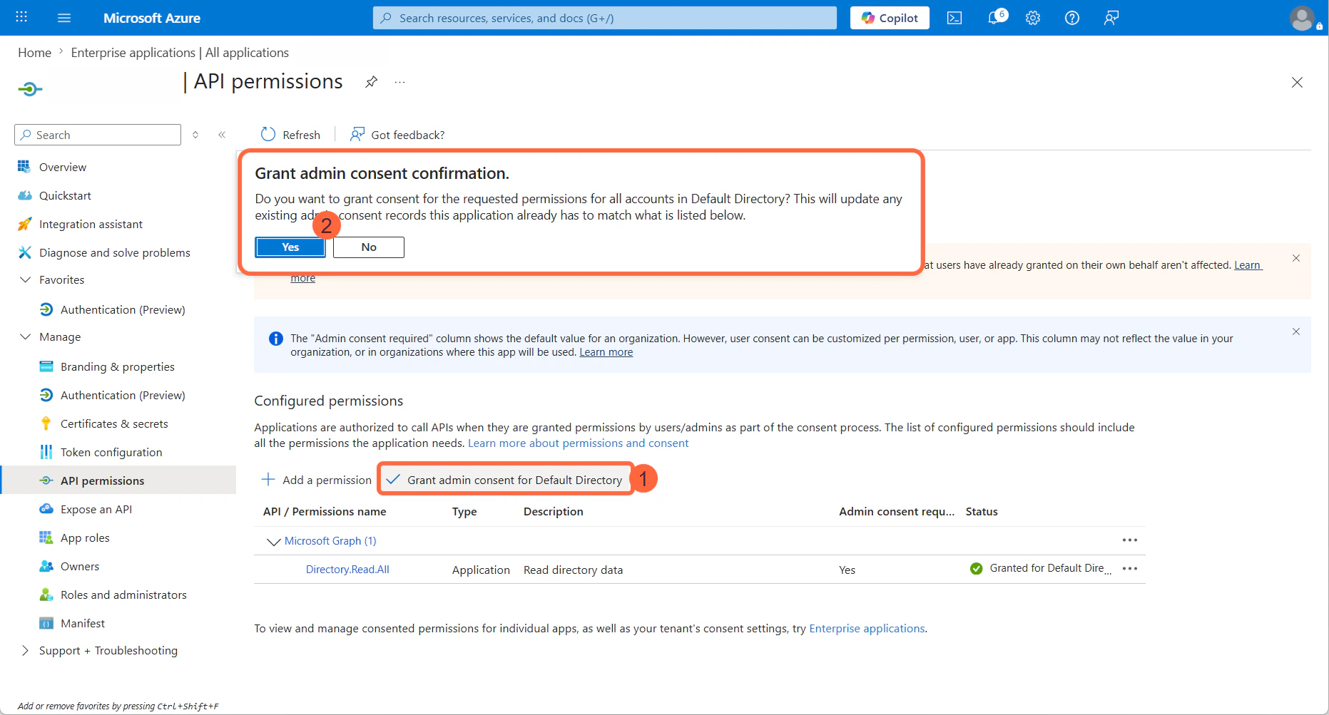 Azure Grant Admin Consent