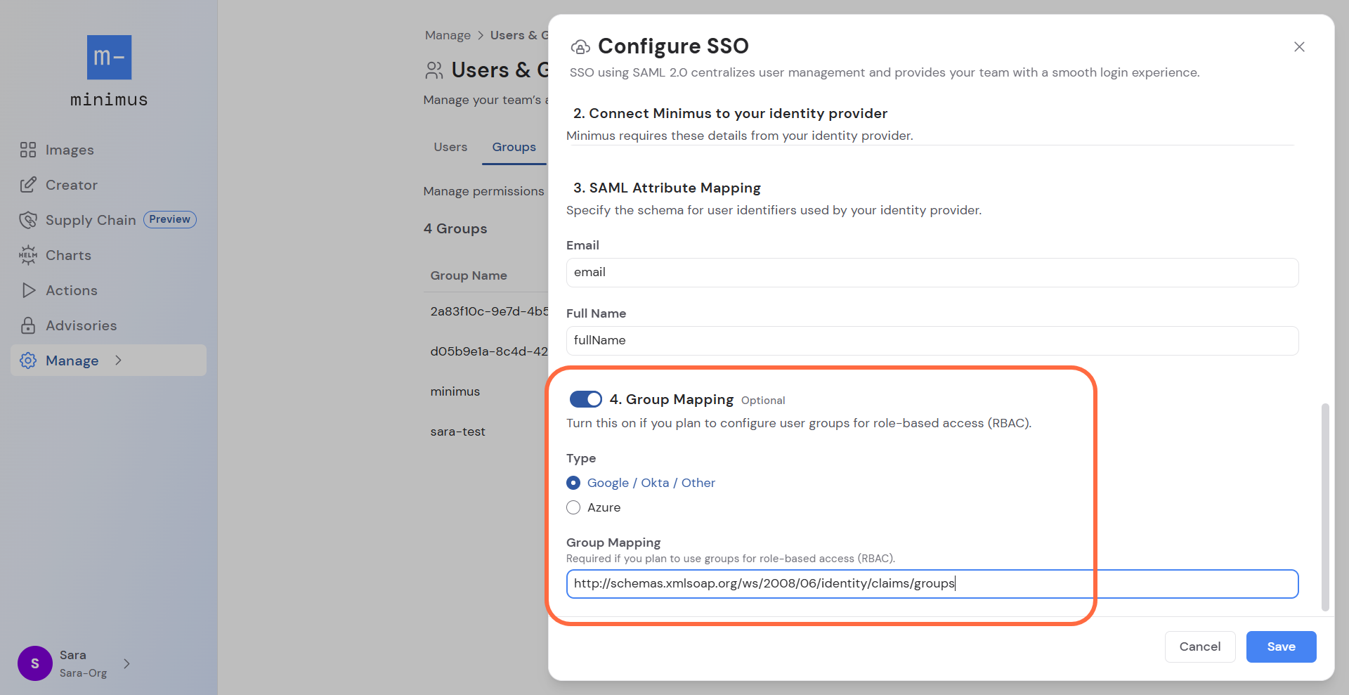 Azure Groups Enabled
