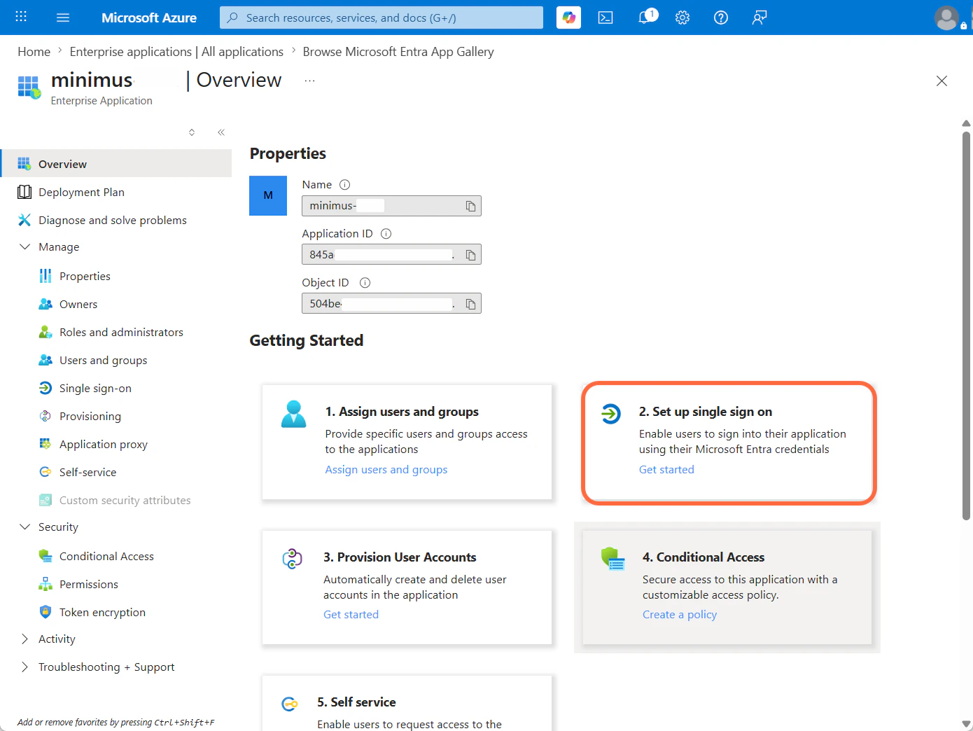 Azure Set Up Sso