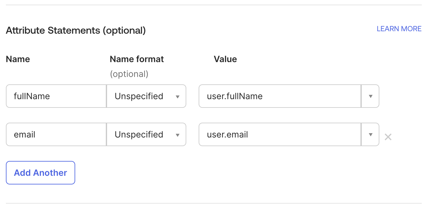 Okta Attribute Statements