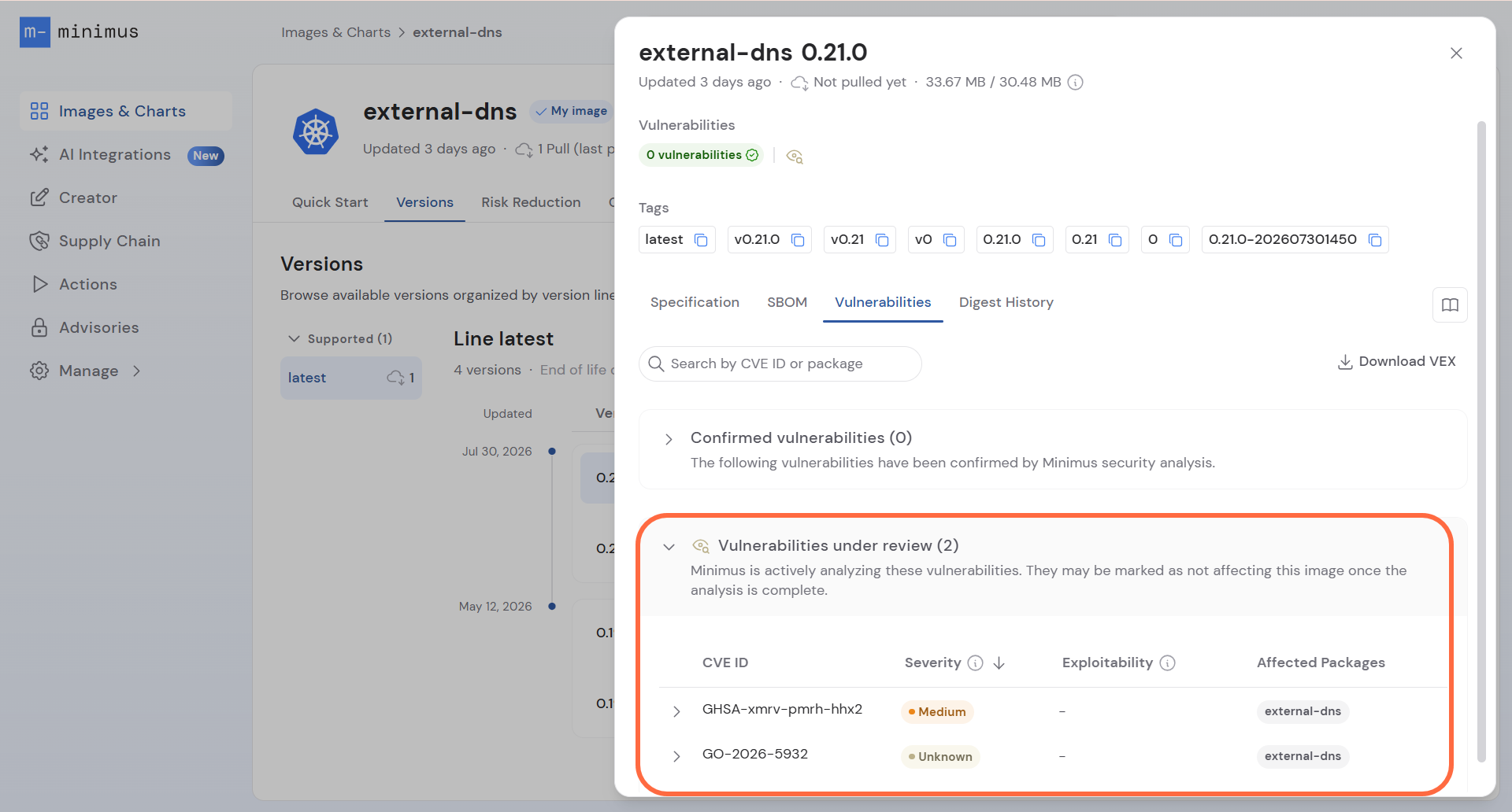 Version Card Vulnerabilities Under Review