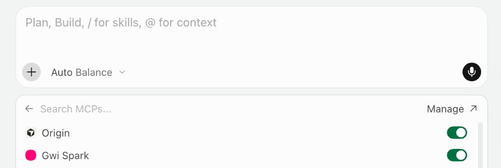 Gwi Spark enabled in Cursor