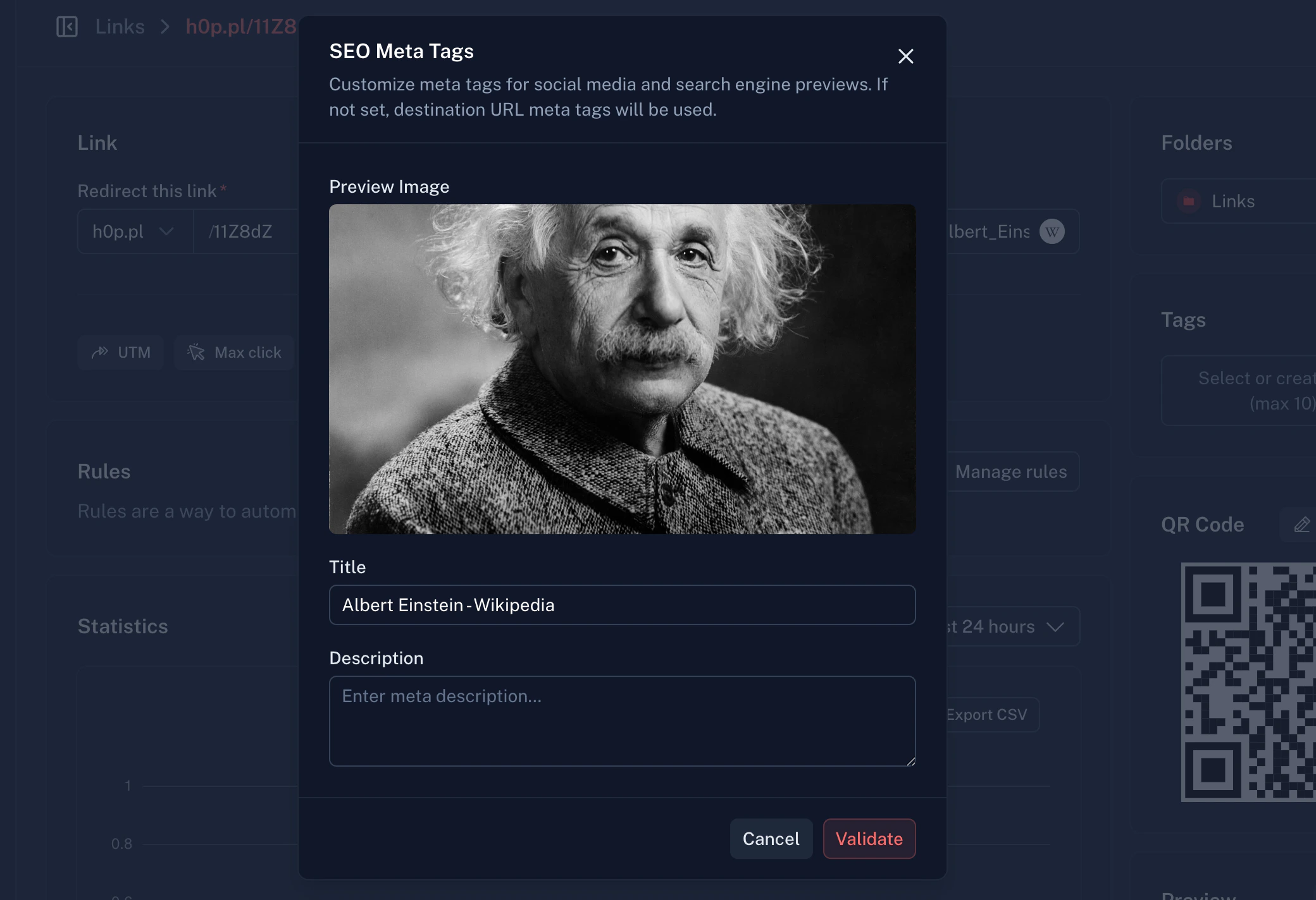 Custom Meta Tags Preview