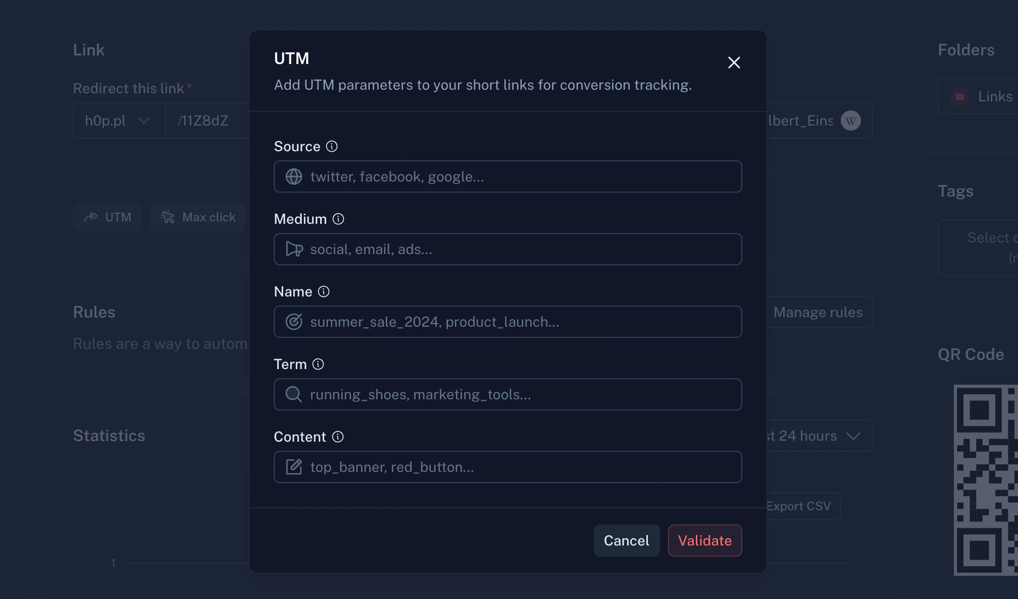 UTM Parameters Configuration