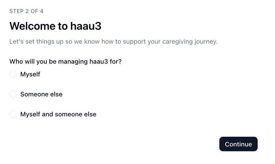 Choose who you will be managing haau3 for