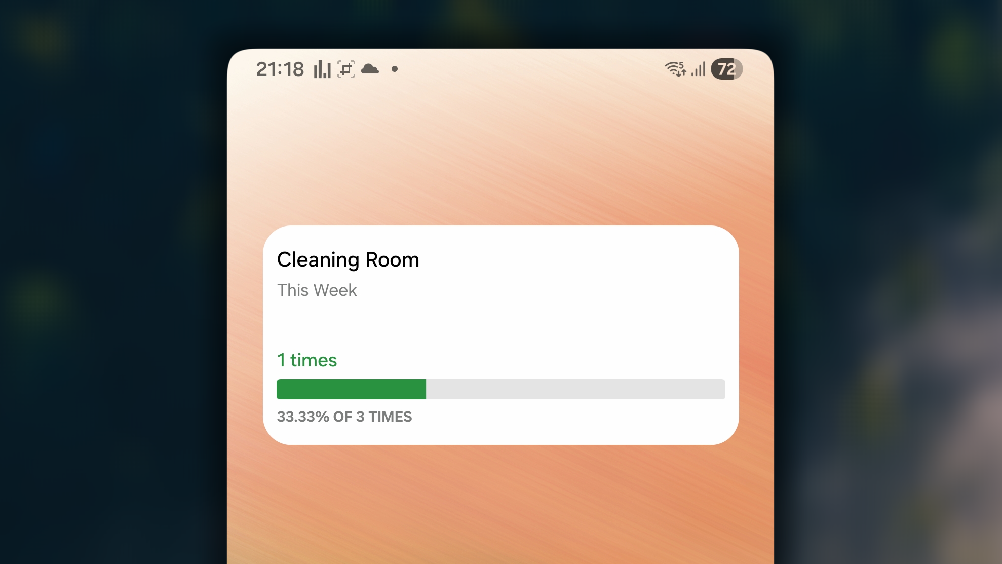 Goal Progress Widget Android
