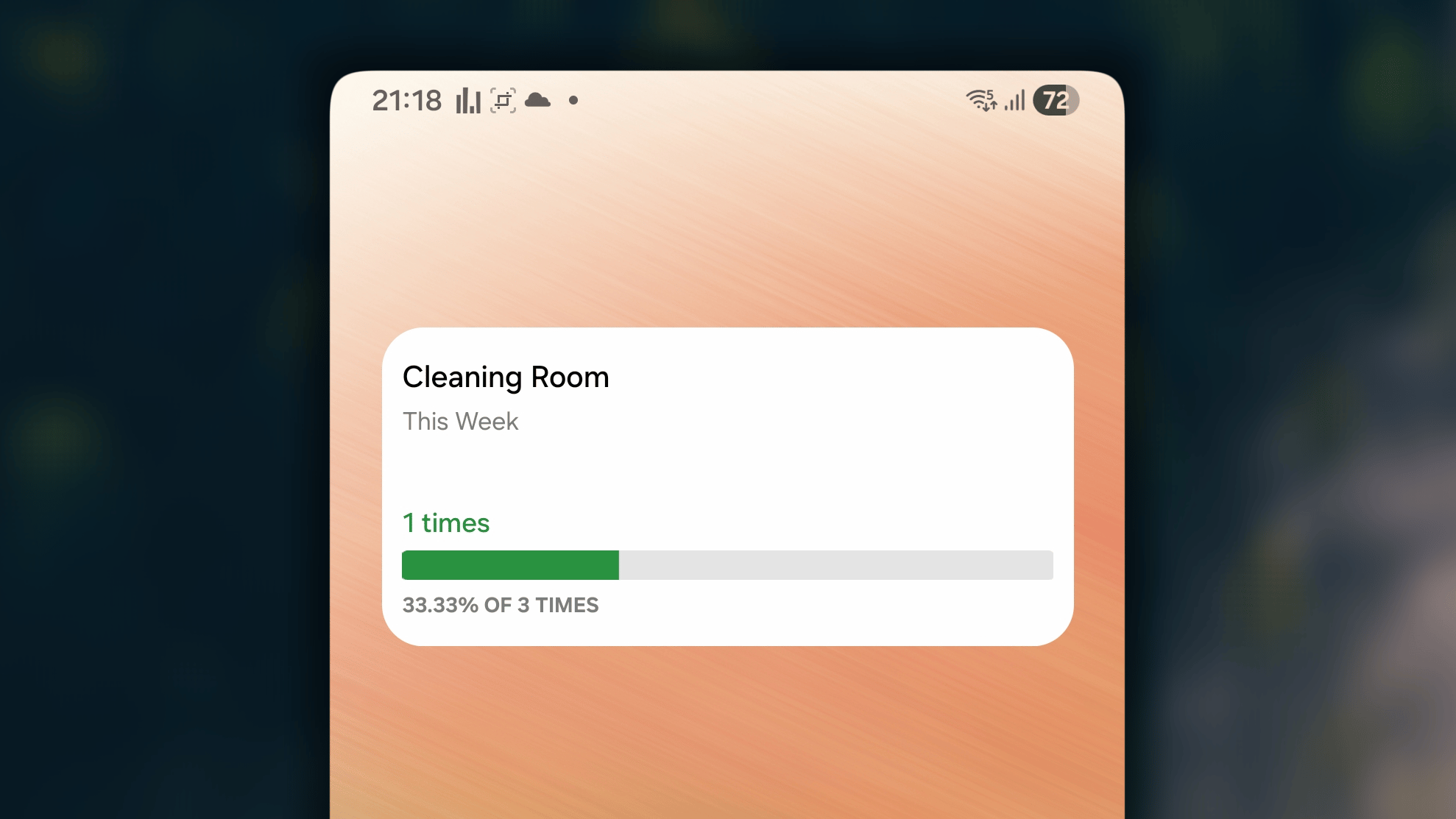 Goal Progress Widget Android