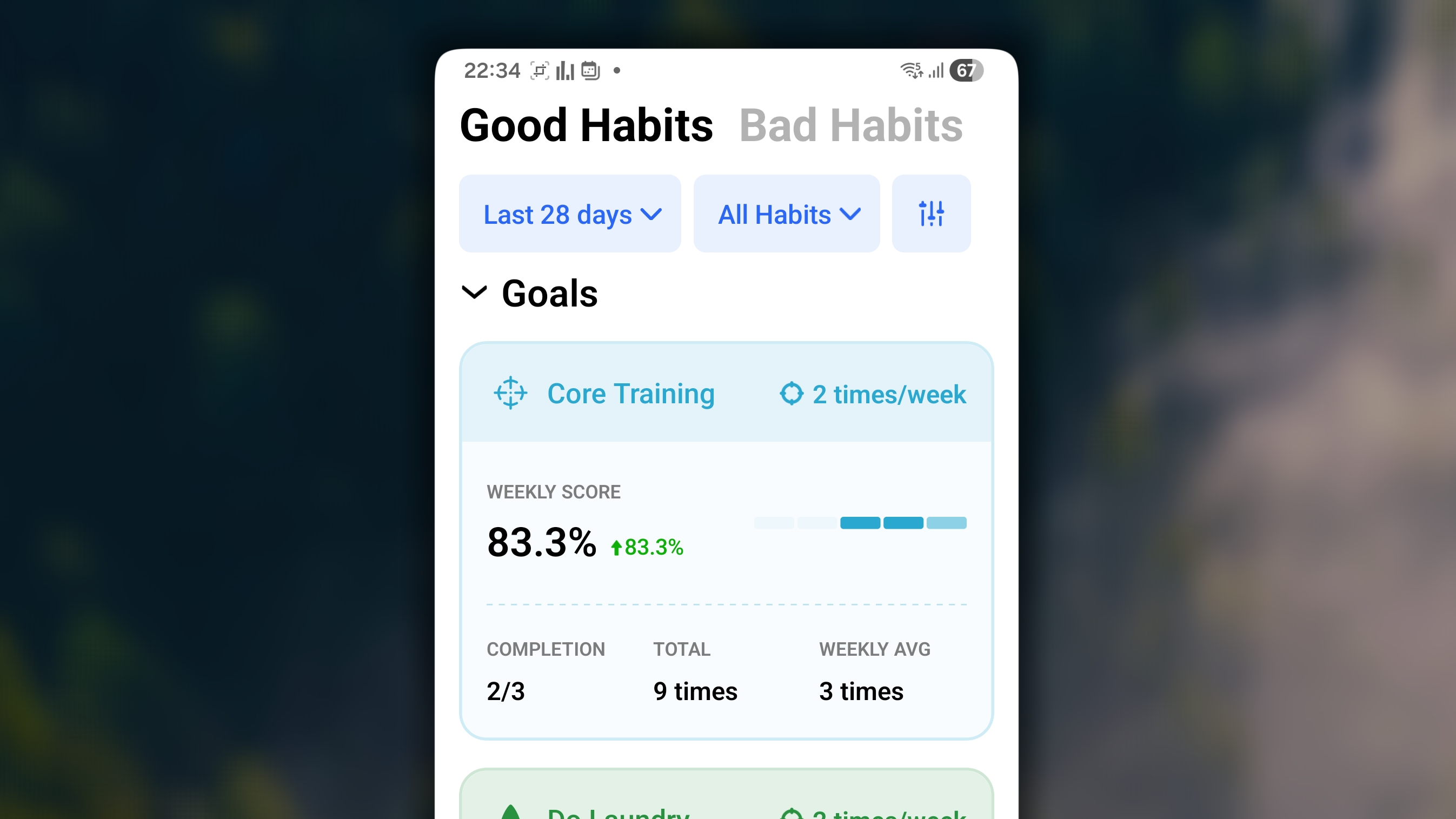 Goals Good Habit Android