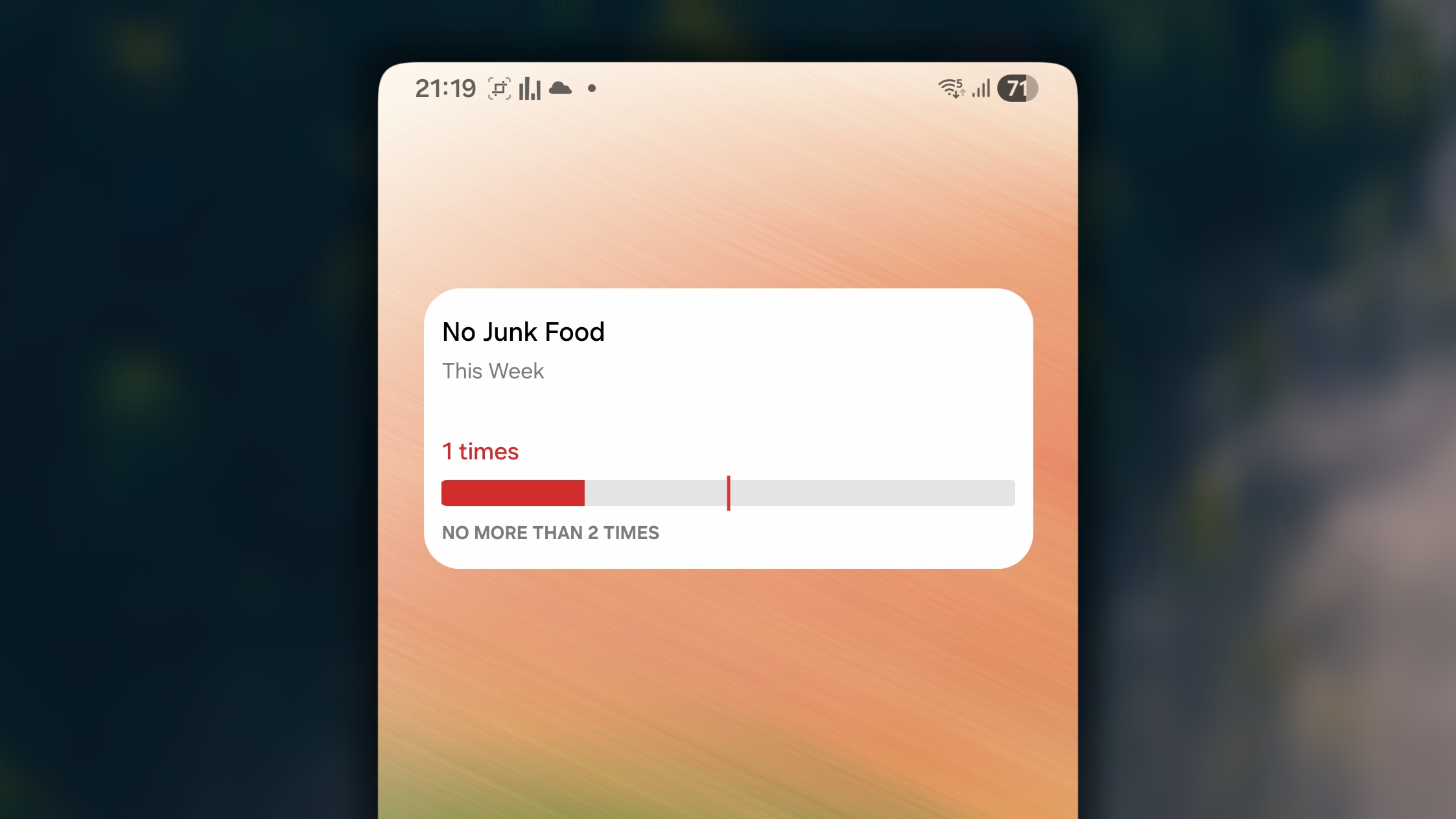 Limit Tracker Widget Android
