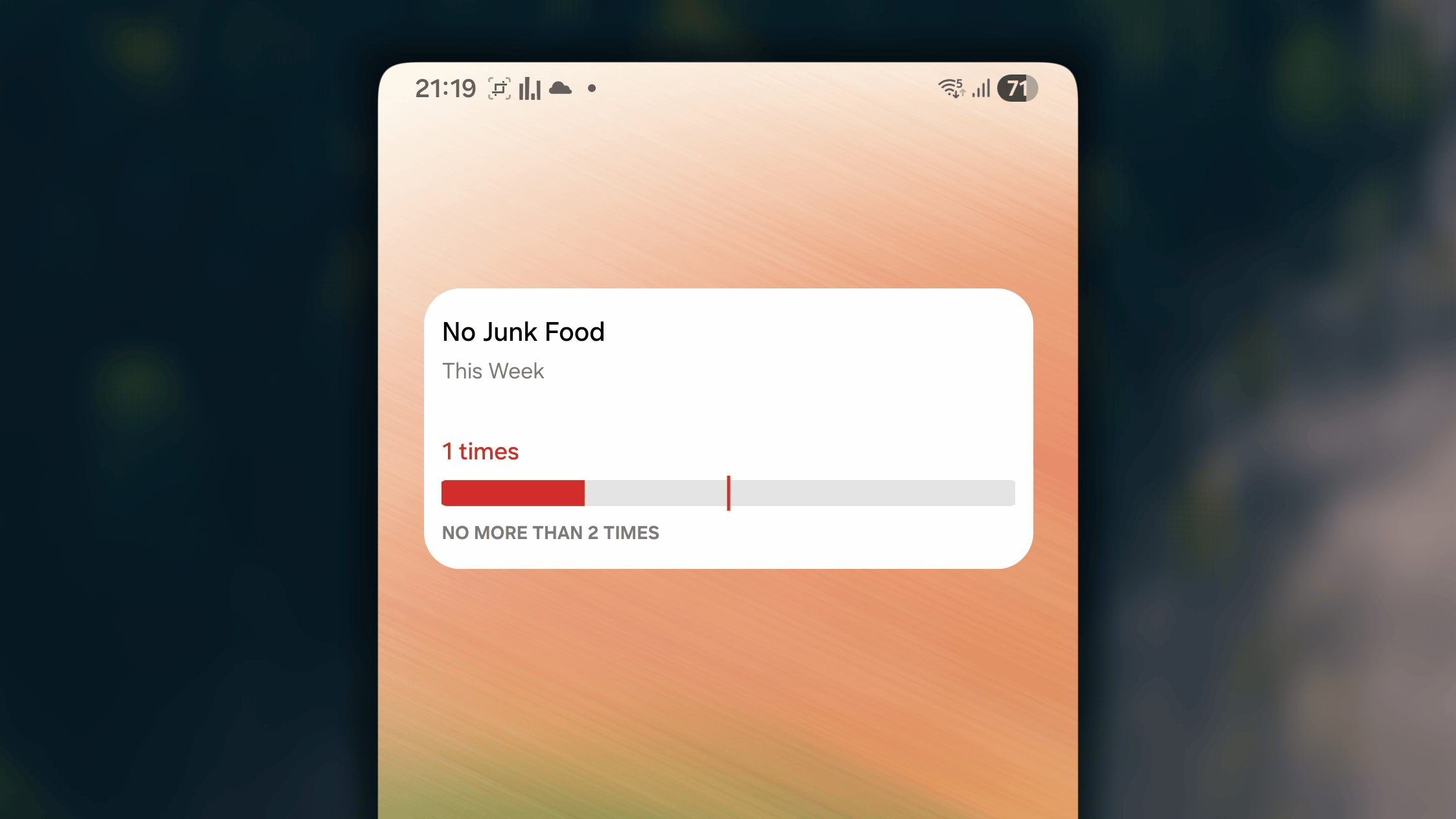Limit Tracker Widget Android