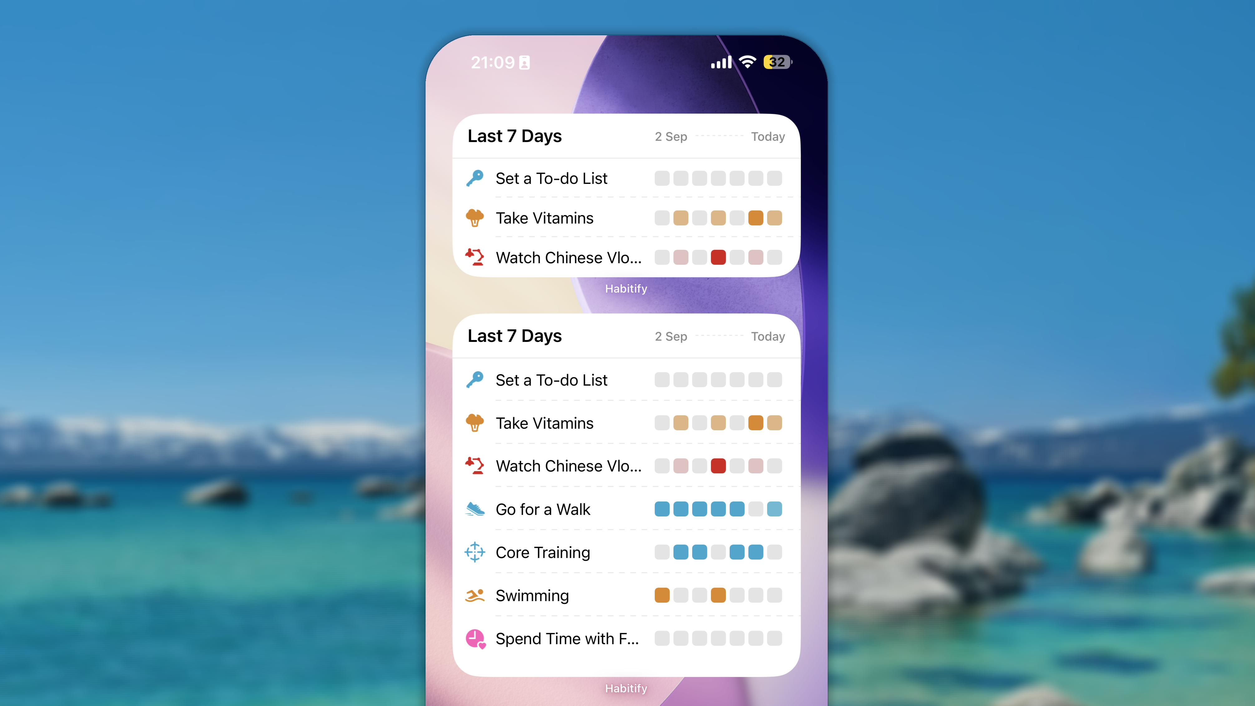 Progress Chain Widget I OS