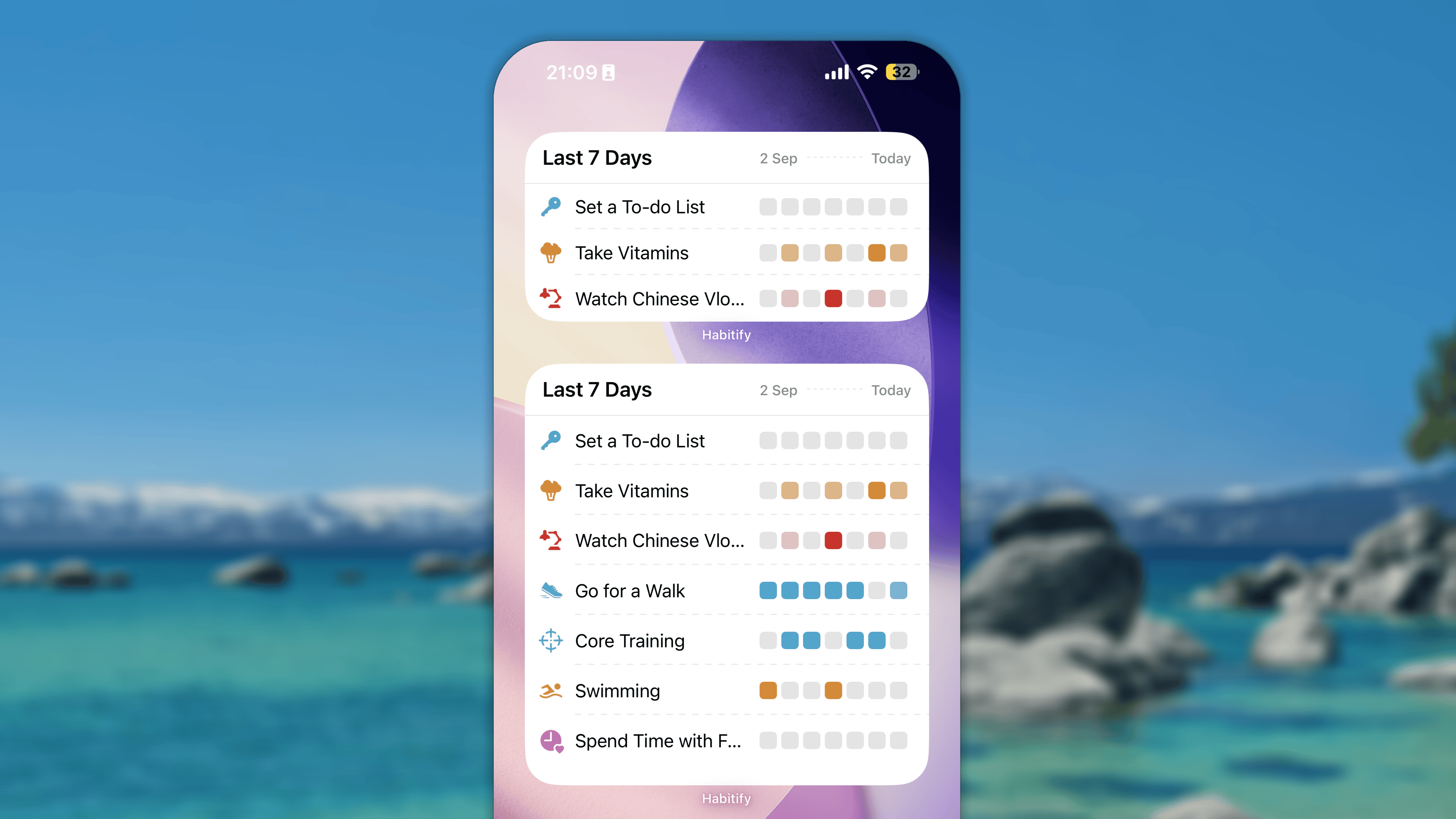 Progress Chain Widget I OS
