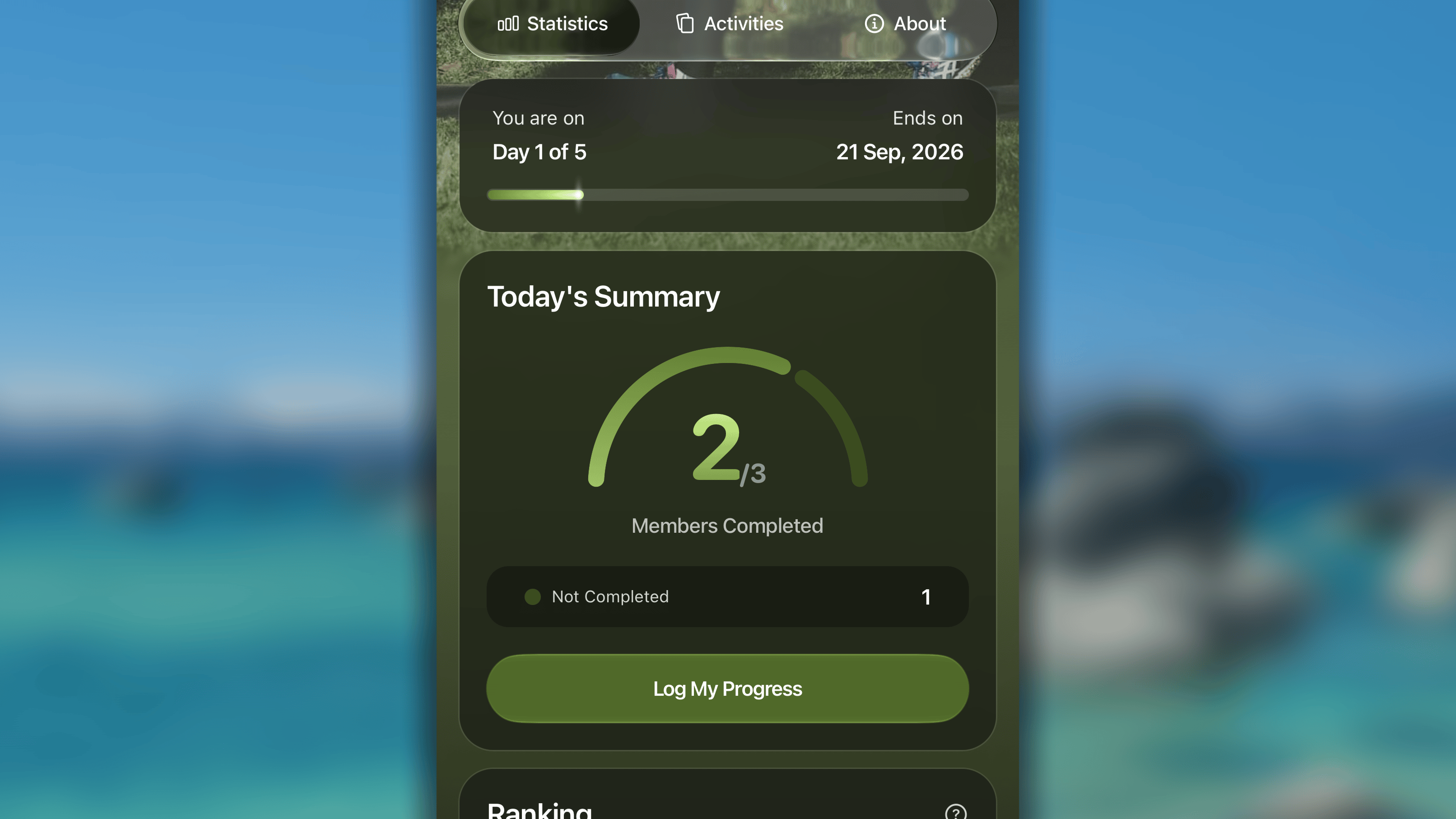 Challenge Log Progress