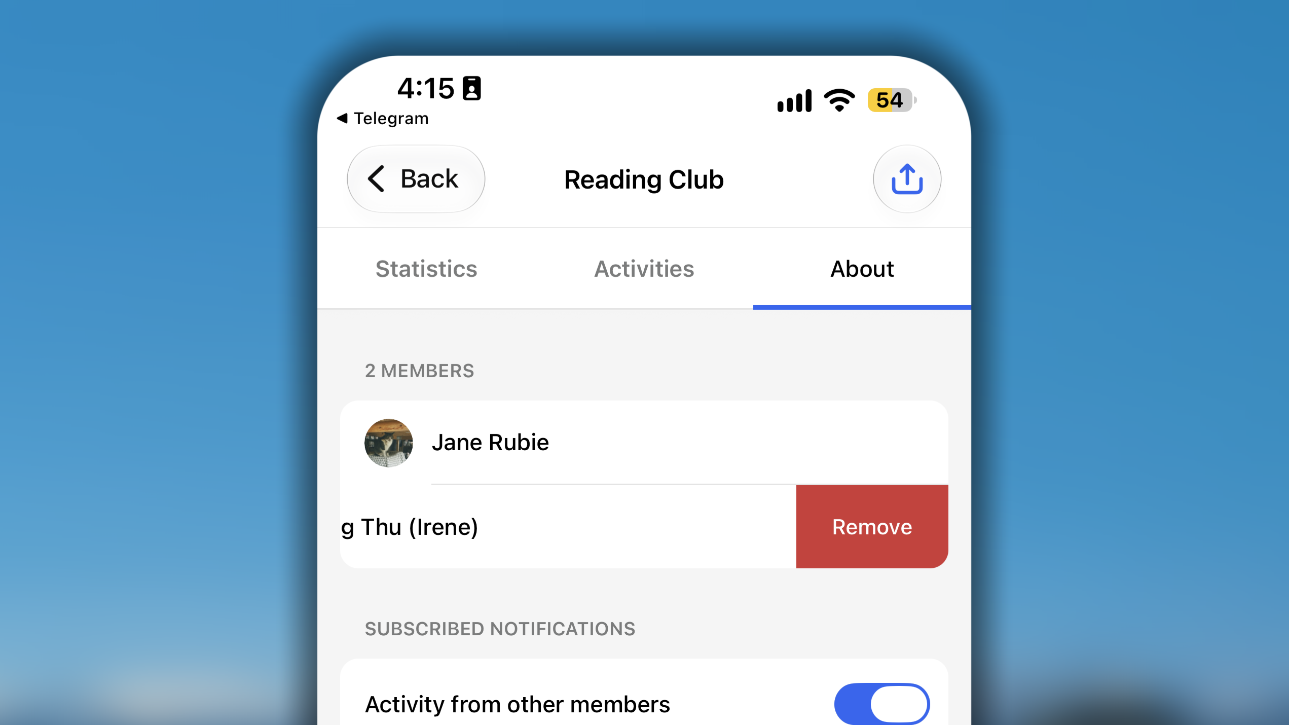 Circle Remove Member