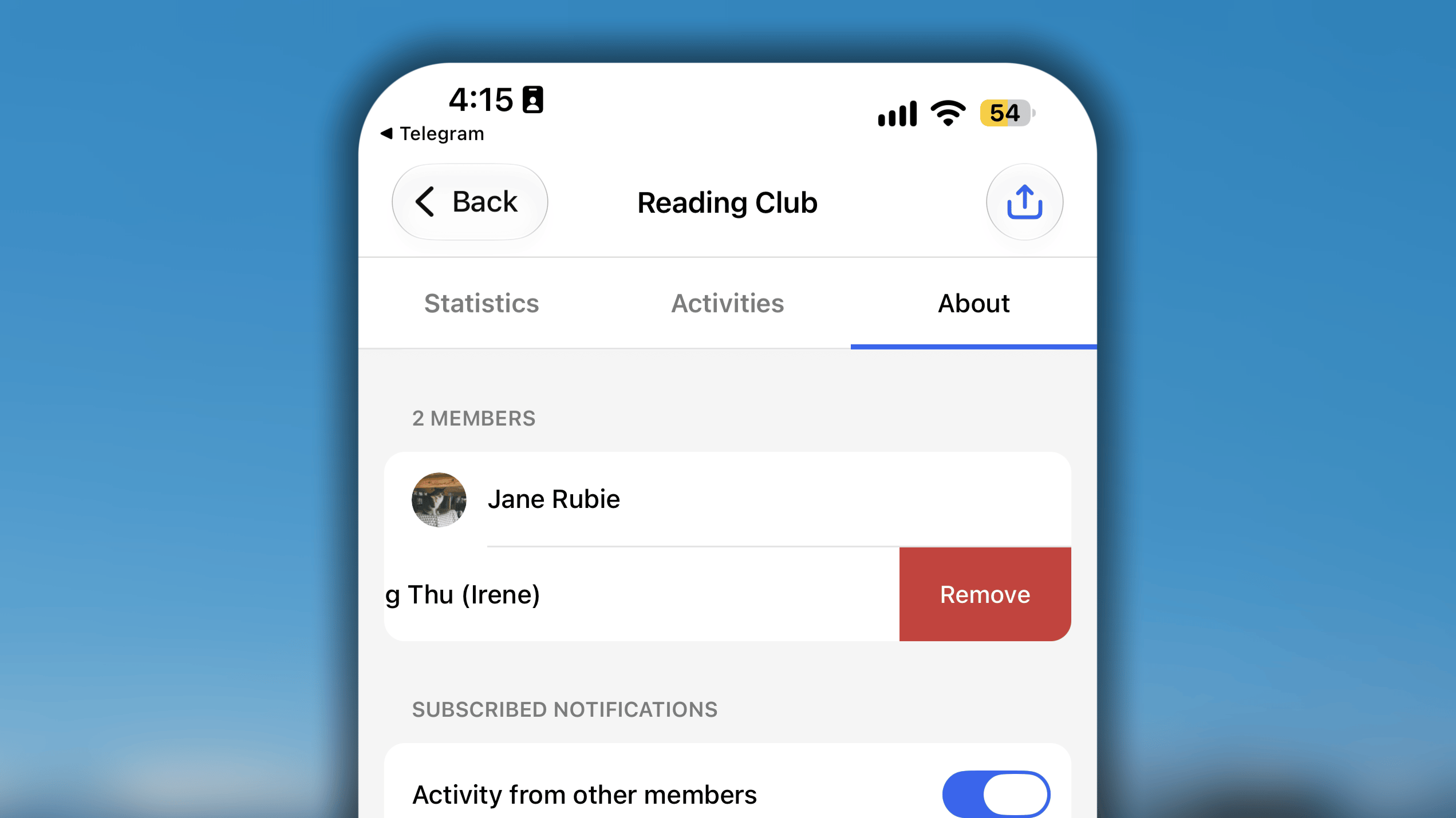 Circle Remove Member