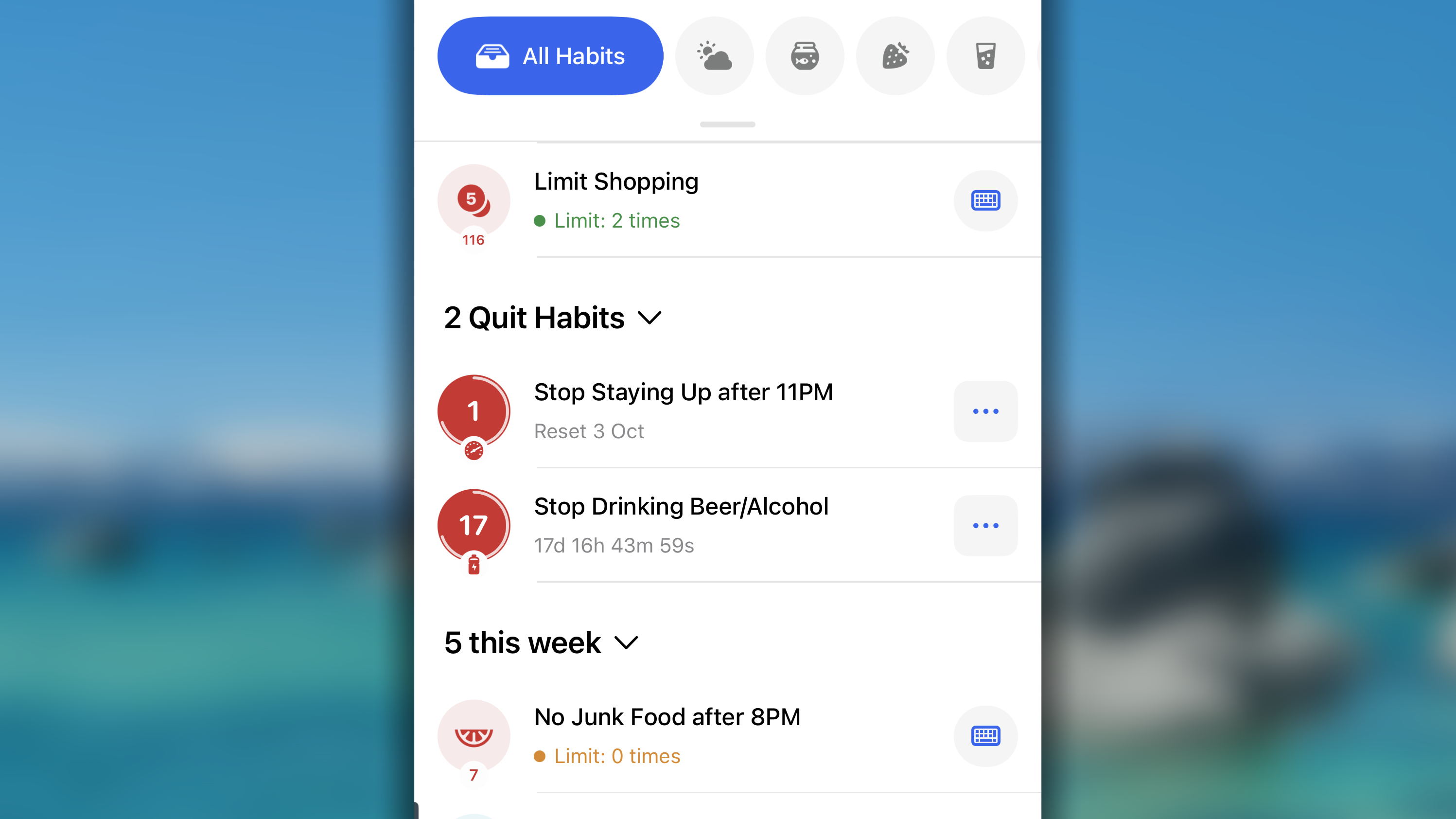 Bad Habits Journal I OS