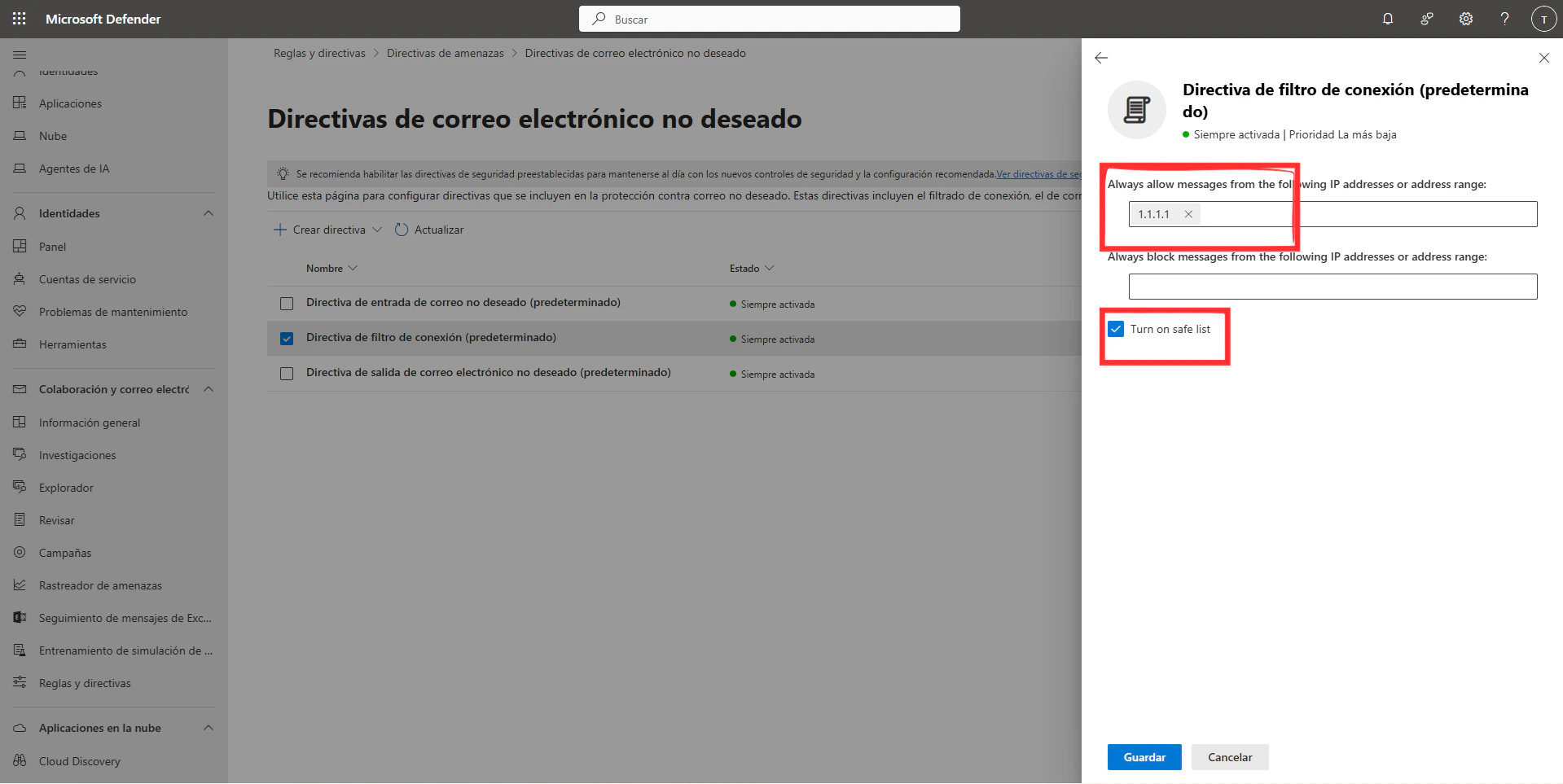 Whitelisting Microsoft defender