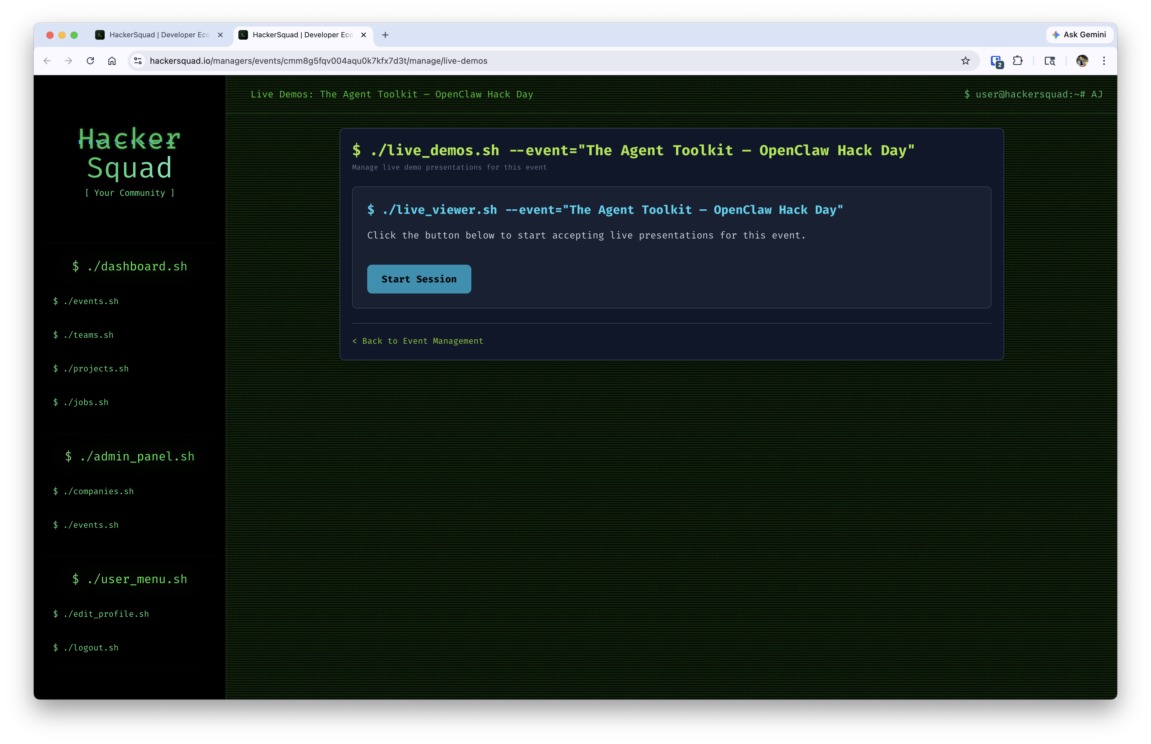 Live viewer tool