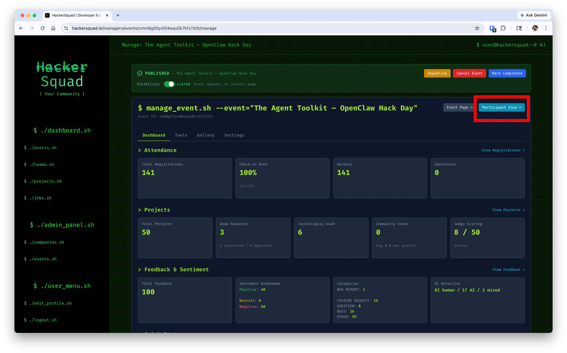 event participant link