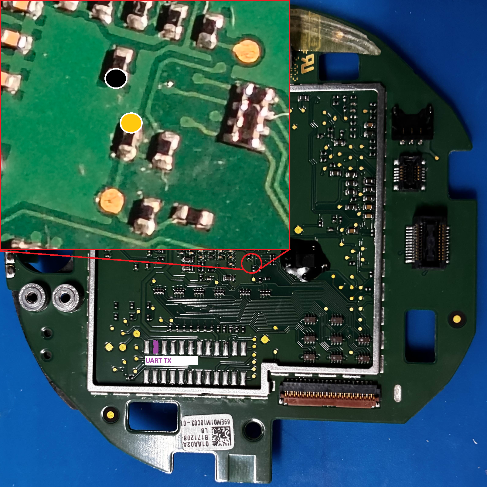 Contact bridging points for DFU mode