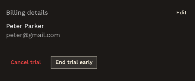End trial early