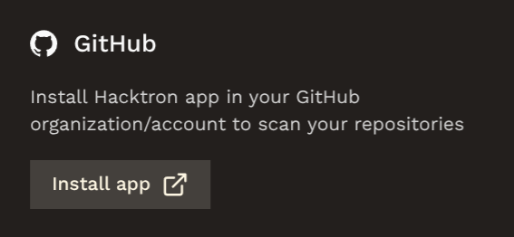 GitHub App installation