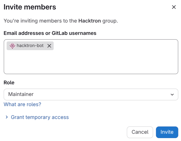Grant Service Account Maintainer Access