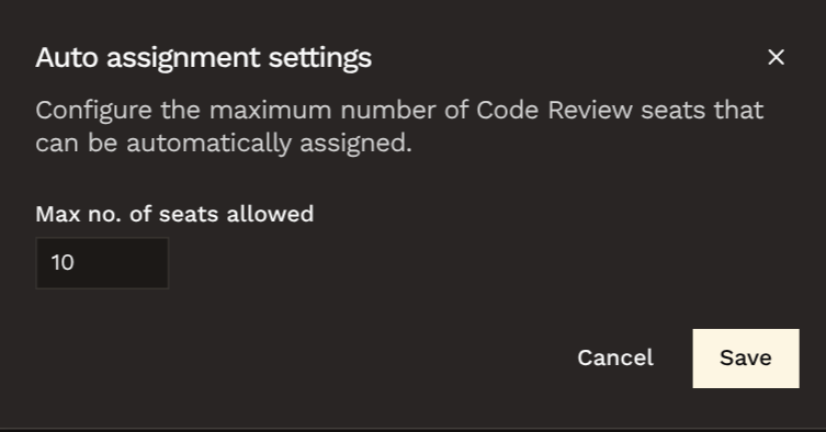 Auto assignment settings
