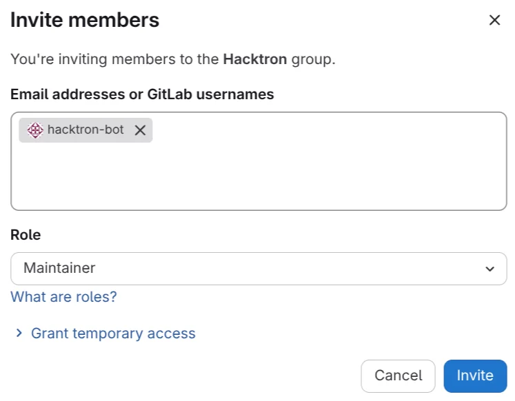 Grant Service Account Maintainer Access