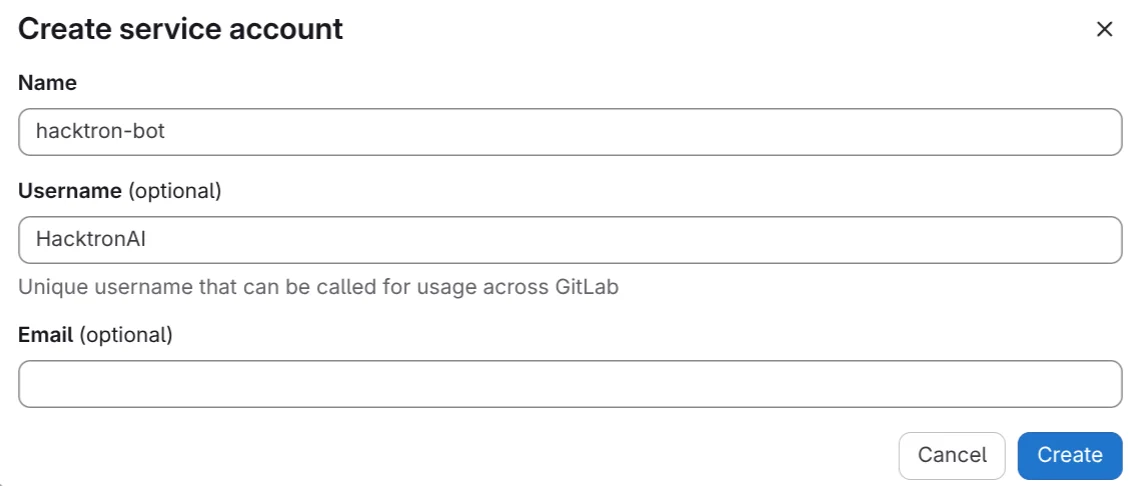 Create Service Account